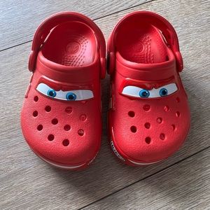 Brand new lightning McQueen crocs. Never worn.